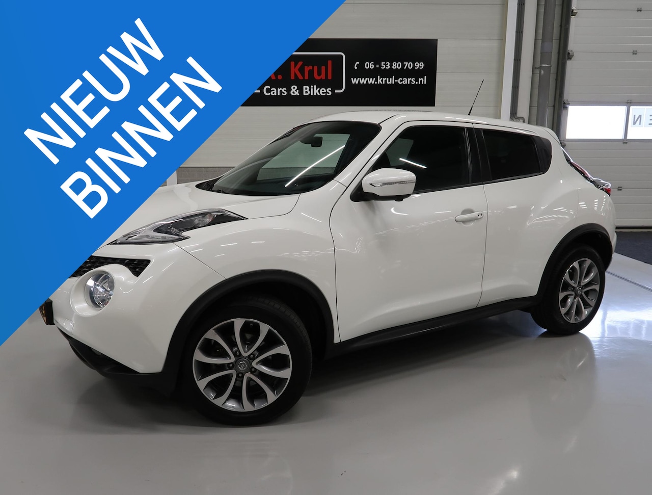 Nissan Juke - 1.2 DIG-T S/S Connect Edition Navigatie Camera Bluetooth Metallic wit Sportvelgen Airco-ec - AutoWereld.nl