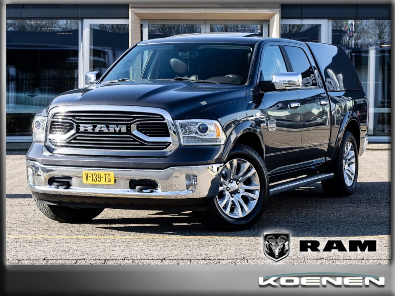 Dodge Ram Pick Up - 5.7i V8 Aut. 4x4 Longhorn LPG inbouw HUIF / CLIMA / LEER Grijs k - AutoWereld.nl