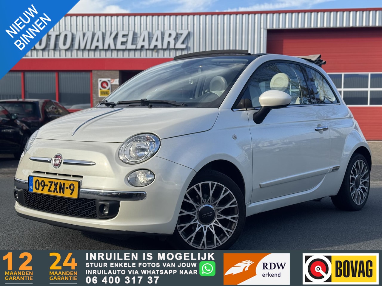 Fiat 500 C - 0.9 TwinAir Lounge CARPLAY ECO AIRCO - AutoWereld.nl