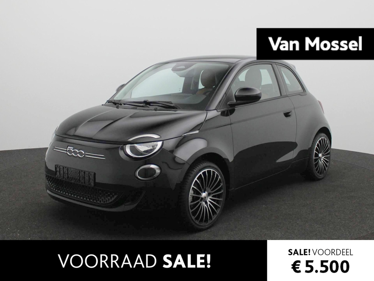 Fiat 500e - 42 kWh |Cognac Lederen Bekleding | Apple Carplay & Android Auto | 17'' LM. Velgen + All Se - AutoWereld.nl