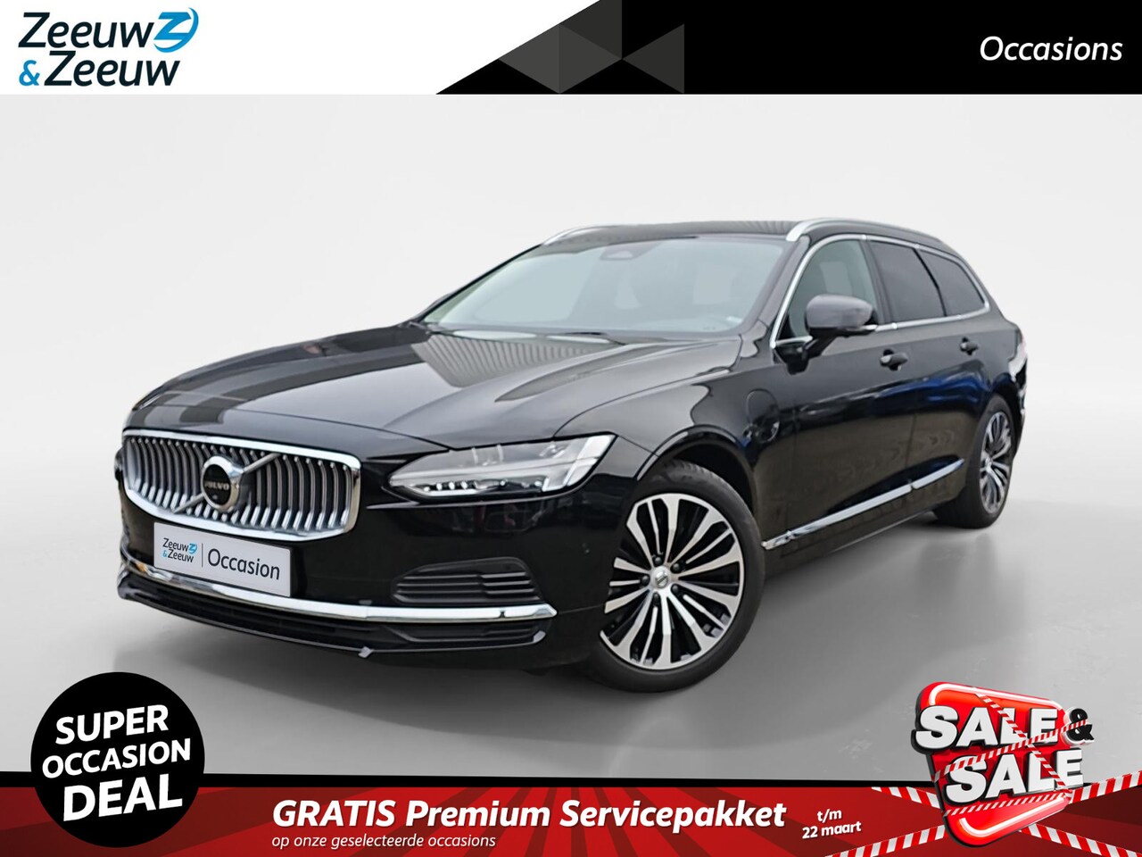 Volvo V90 - 2.0 T6 Plug-in hybrid AWD Plus Bright Volvo V90 2.0 T6 Recharge AWD Plus Bright | 360 grad - AutoWereld.nl