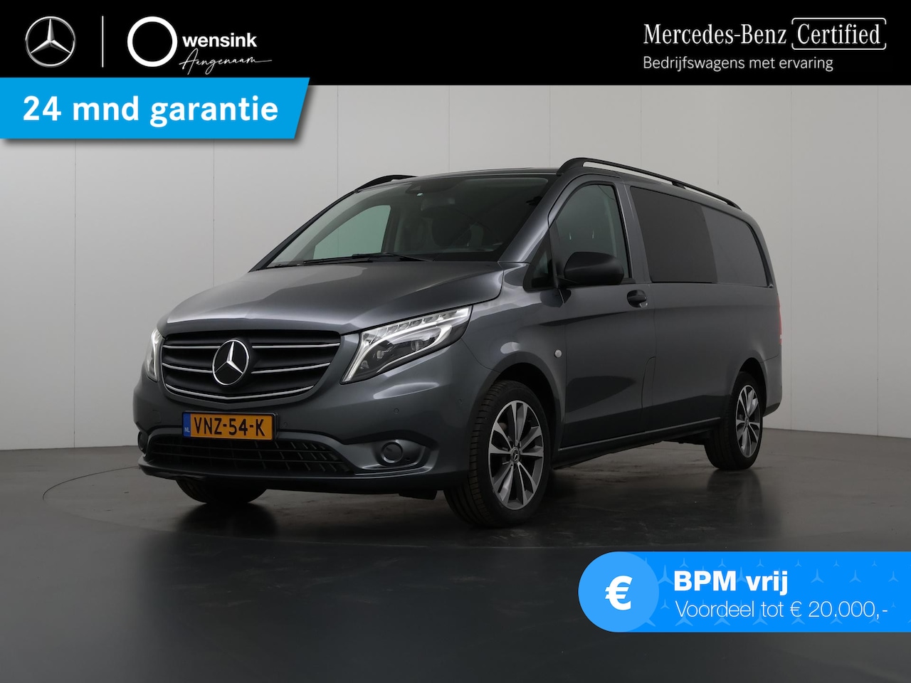 Mercedes-Benz Vito - 114 CDI Aut. | Lang L2 | Dubbele Cabine | Navigatie + Carplay | Parkeercamera + Sensoren | - AutoWereld.nl