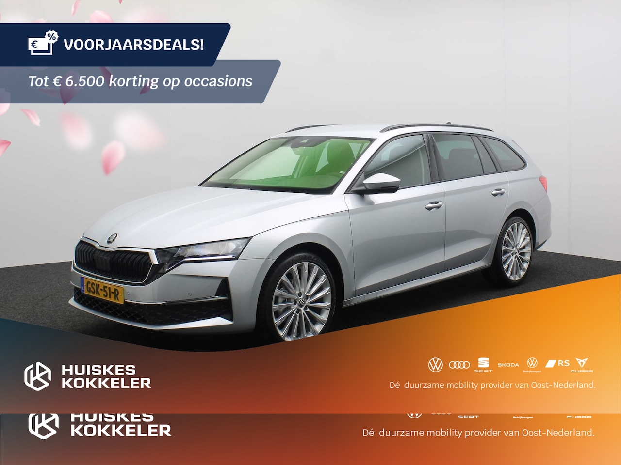 Skoda Octavia Combi - Business Edition Plus 1.5 eTSI 115pk DSG Automaat Trekhaak, Adaptive cruise control, Elekt - AutoWereld.nl