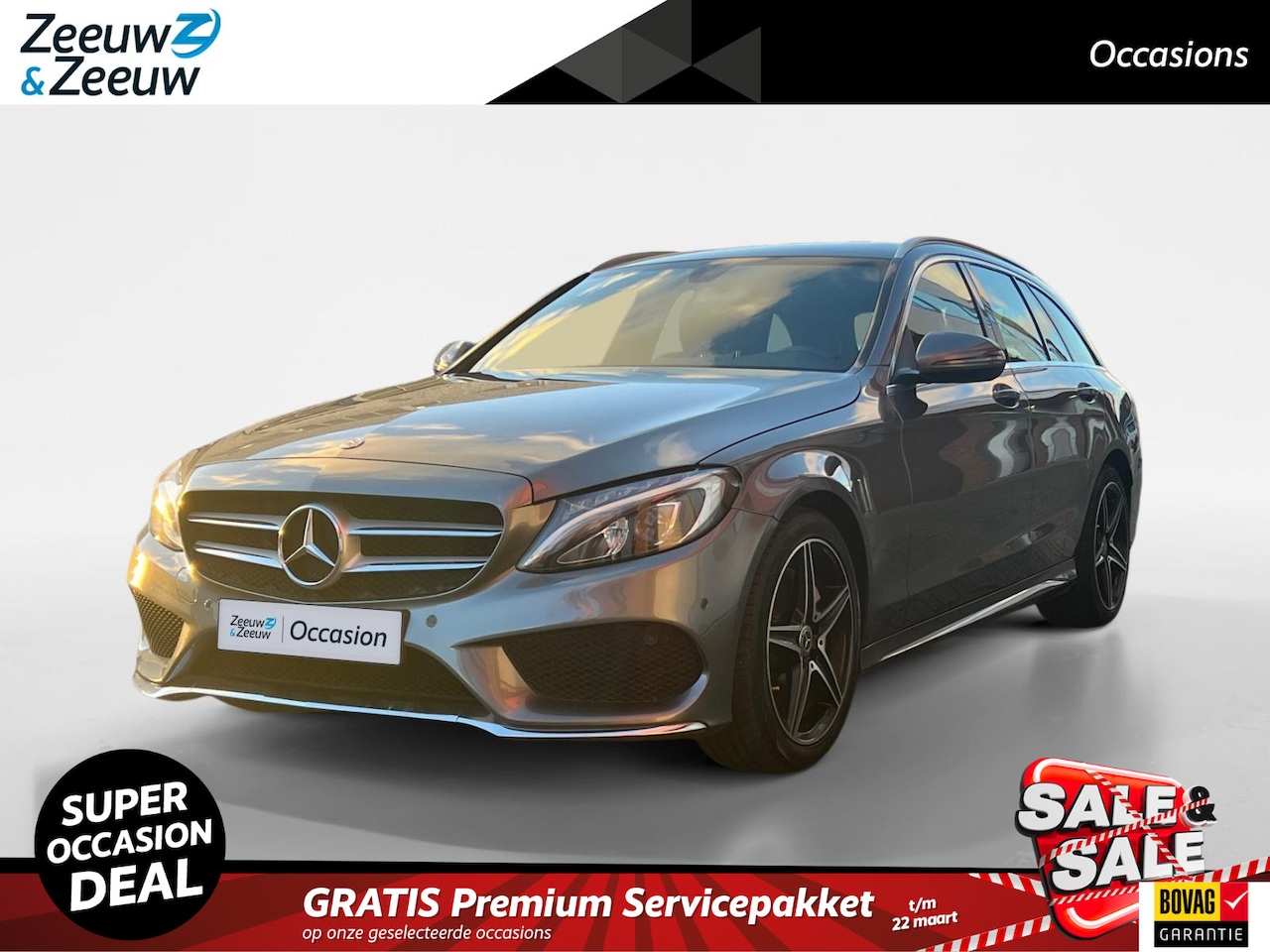 Mercedes-Benz C-klasse Estate - 180 Business | Parkeercensoren voor en achter | 18" velgen | - AutoWereld.nl