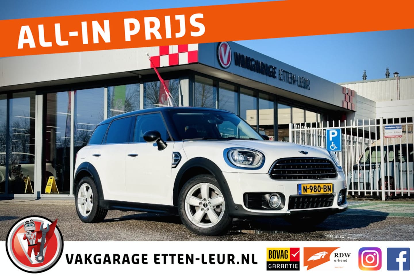 MINI Countryman - Mini 1.5 Cooper Chili 136PK / PARKEERSENSOREN / LED / CLIMATE CONTROL - AutoWereld.nl