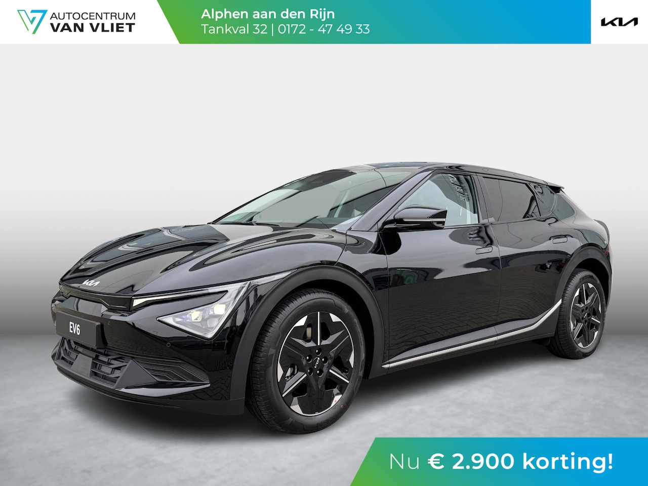 Kia EV6 - Light Edition 63 kWh l Levering Maart l Aurora Black Pearl l 428 km Actieradius - AutoWereld.nl