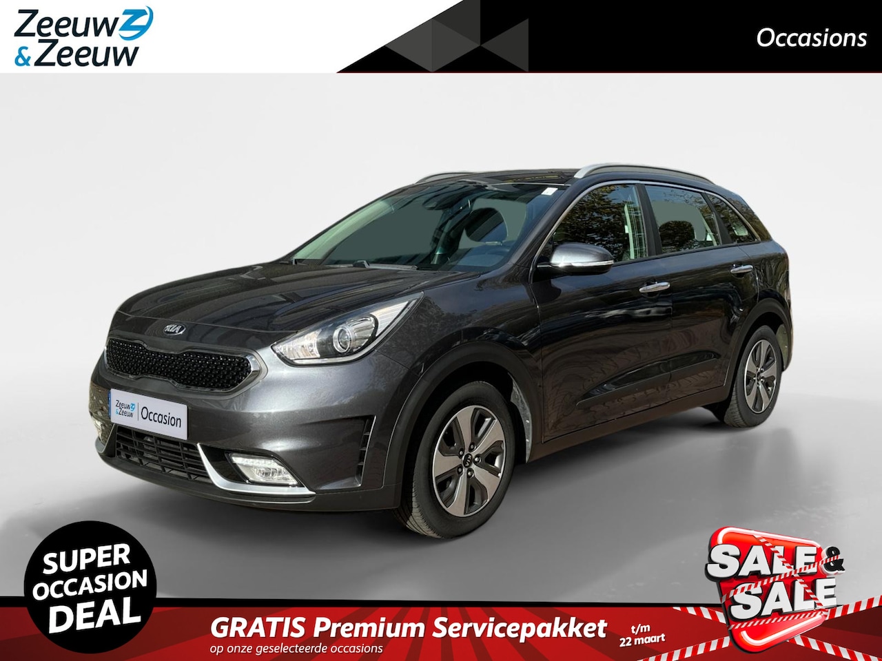 Kia Niro - 1.6 GDi Hybrid DynamicLine resterende fabrieksgarantie | Navigatie | Aplpe CarPlay & Andro - AutoWereld.nl