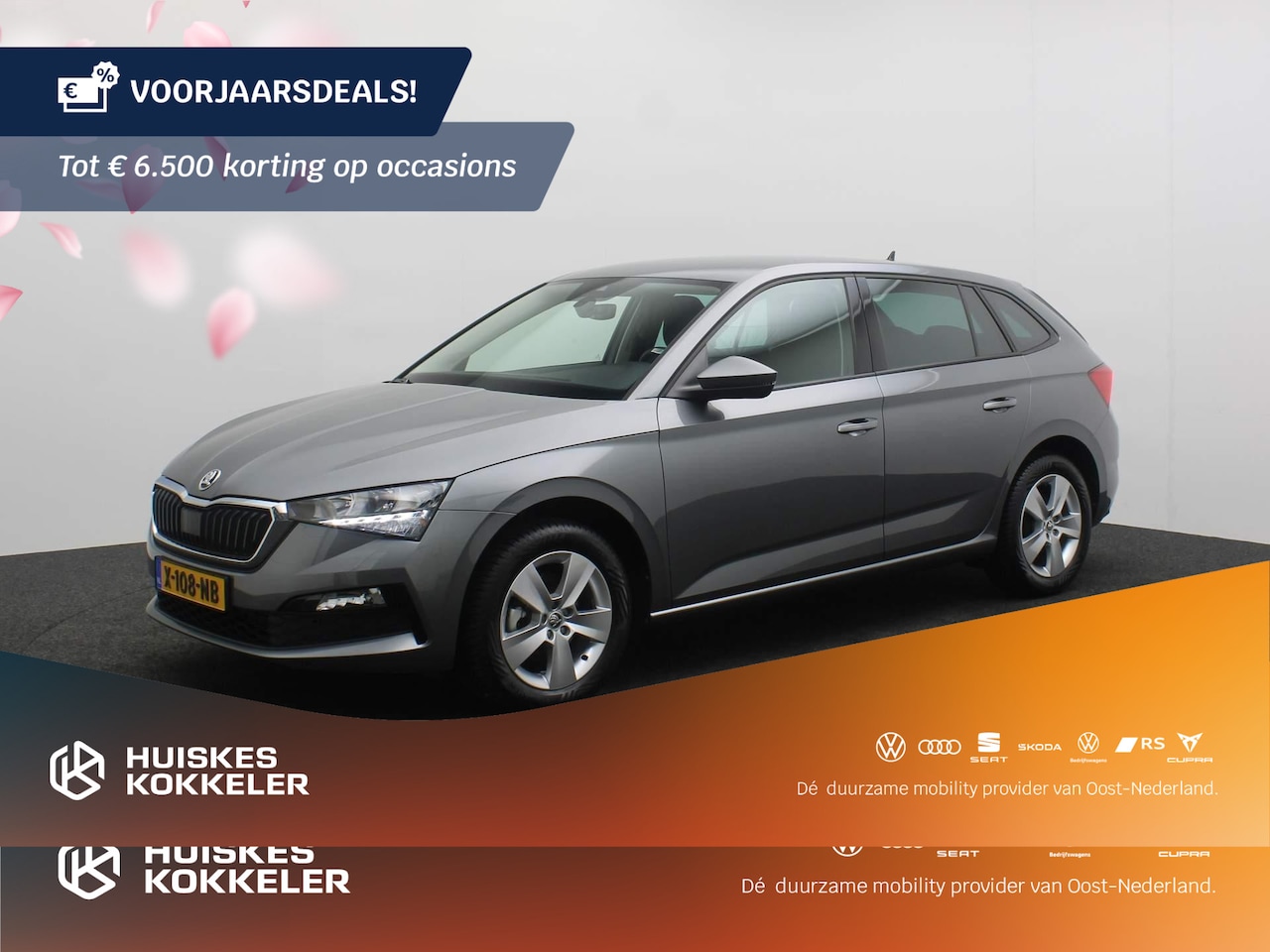 Skoda Scala - Ambition 1.0 TSI 110pk Cruise control, Airco, DAB, Radio, Bluetooth, App connect, LED kopl - AutoWereld.nl