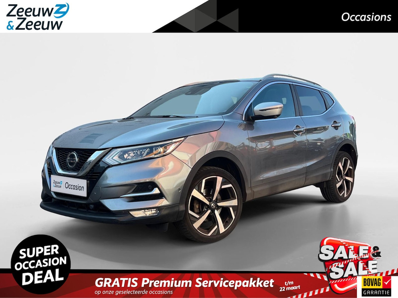 Nissan Qashqai - 1.2 Tekna + Meest luxe uitvoering | Dealer onderhouden | Leder interieur | 360 Camera | Pa - AutoWereld.nl