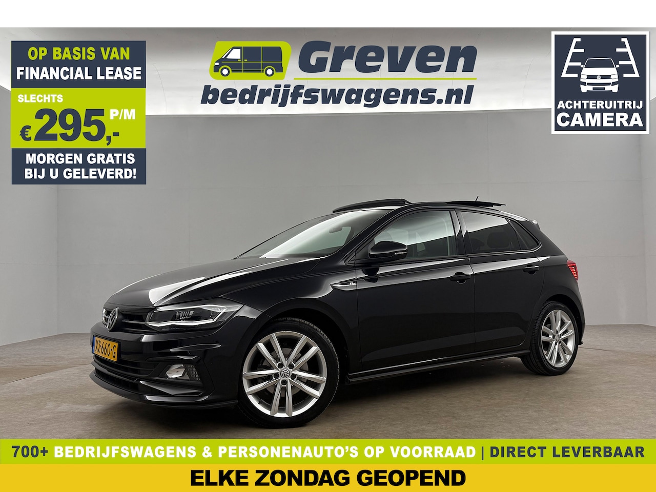 Volkswagen Polo - 1.0 TSI R-line Pano Carplay LED Adaptive Cruise Virtual Camera Clima Navi Stoelverwarming - AutoWereld.nl