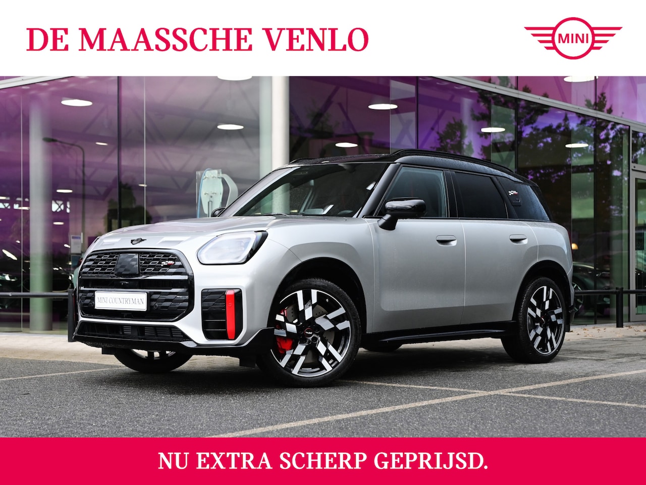 MINI Countryman - JCW ALL4 Automaat / Pakket XL / 20" John Cooper Works Flag Spoke 2-tone - AutoWereld.nl