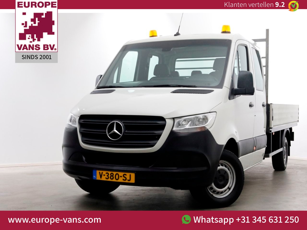 Mercedes-Benz Sprinter - 314 CDI 143pk E7 7G Automaat D.C. Open Laadbak Airco/Trekhaak 3500kg 11-2018 - AutoWereld.nl