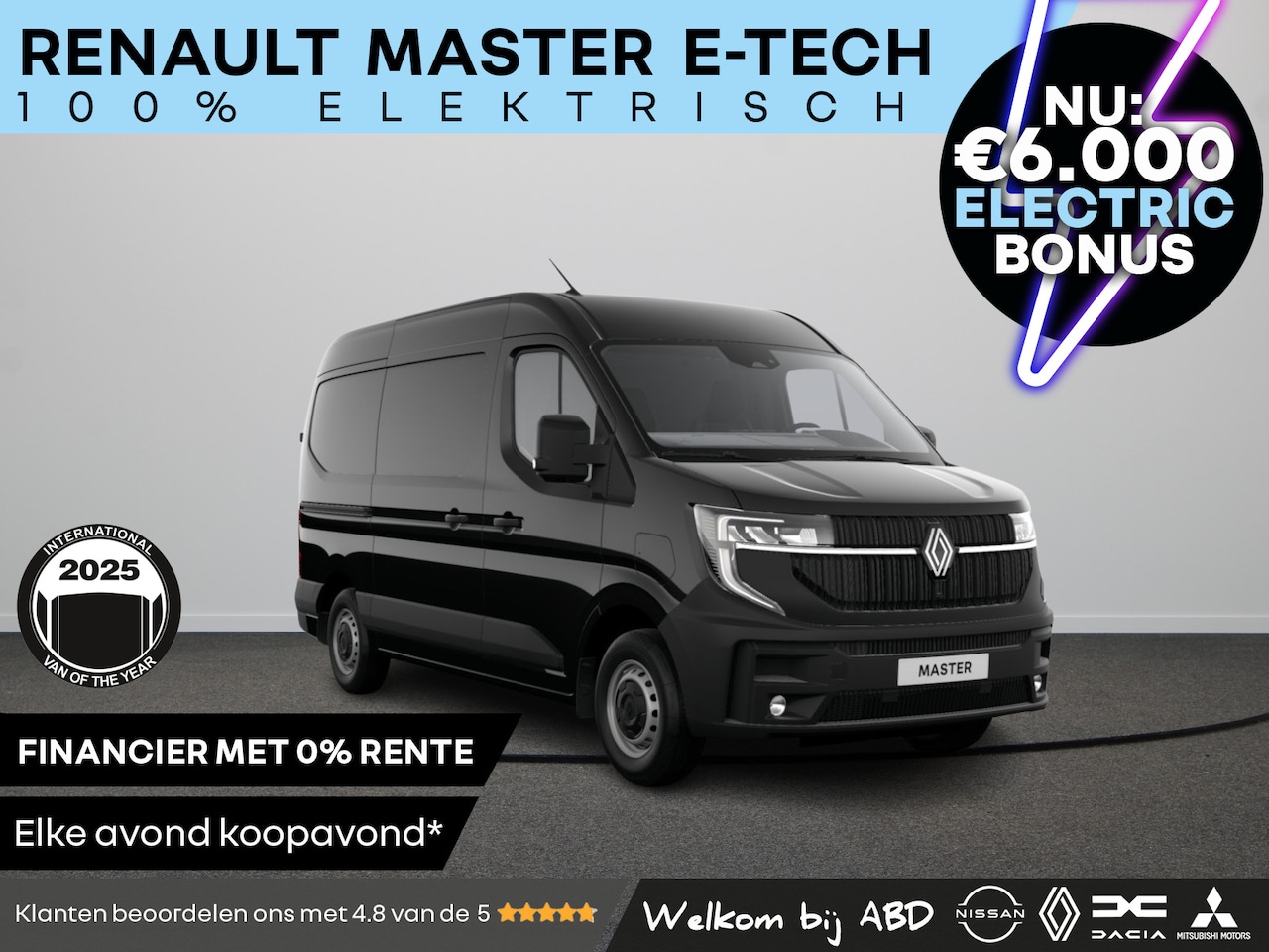 Renault Master E-Tech - Gesloten Bestel L2H2 T35 Electric 140 Long Range 1AT Advance | Achteruitrijcamera | C-Shap - AutoWereld.nl