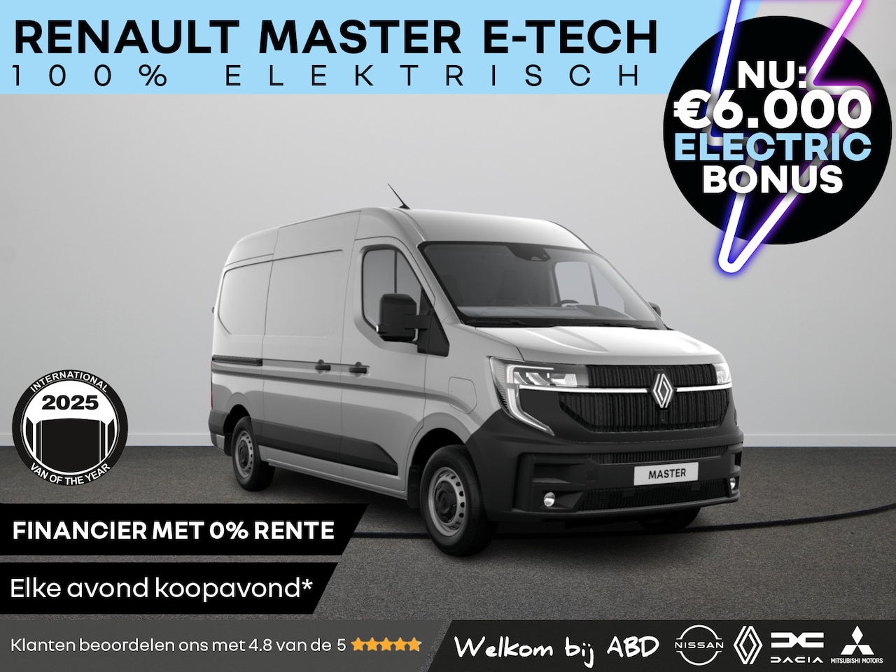 Renault Master E-Tech - Gesloten Bestel L2H2 T35 Electric 140 Long Range 1AT Advance | Achteruitrijcamera | C-Shap - AutoWereld.nl