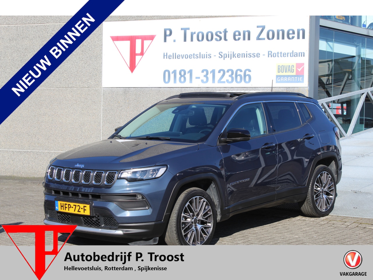 Jeep Compass - 4xe 190 Plug-in Hybrid Electric Limited Lease Ed. AUTOMAAT/\Panoramadak/Adaptive cruise co - AutoWereld.nl