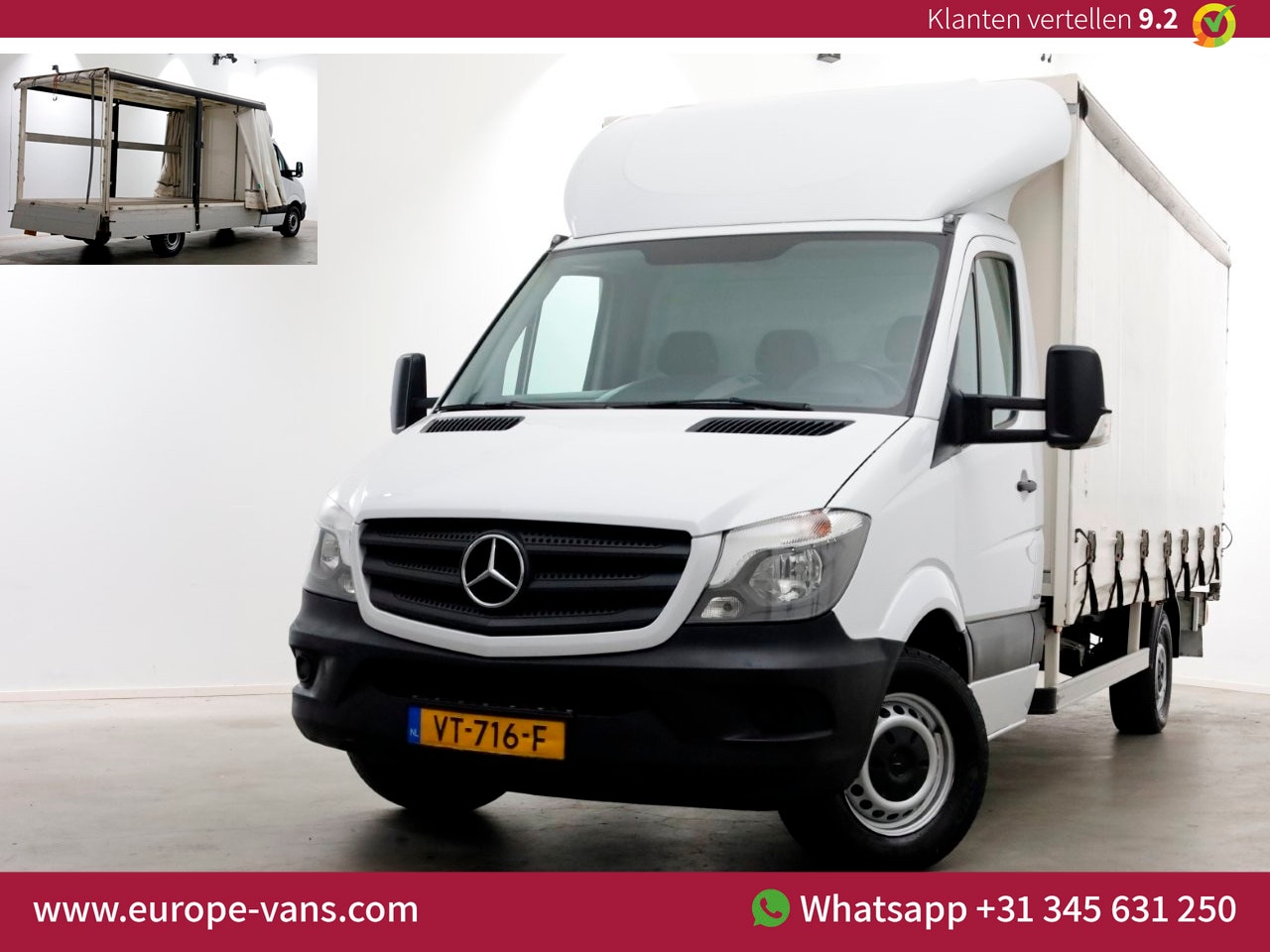 Mercedes-Benz Sprinter - 313 CDI 130pk 7G Automaat XXL Bakwagen met schuifzeilen 01-2016 - AutoWereld.nl