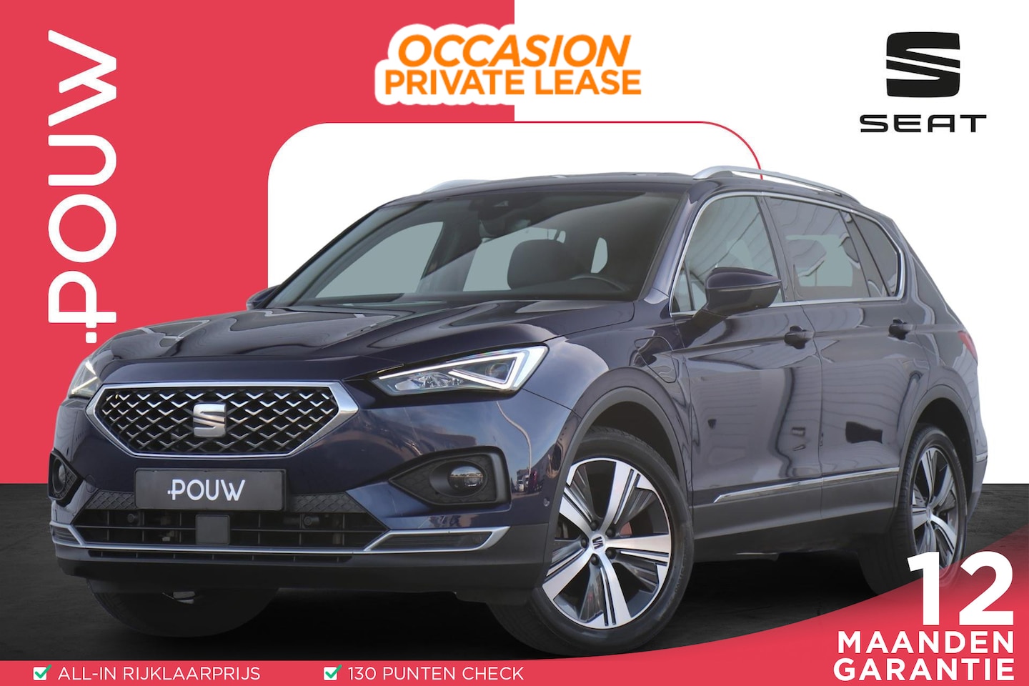 Seat Tarraco - 1.4 e-Hybrid 245pk DSG PHEV Xcellence | Aviloo SoH 93 | Navigatie | Achteruitrijcamera | E - AutoWereld.nl