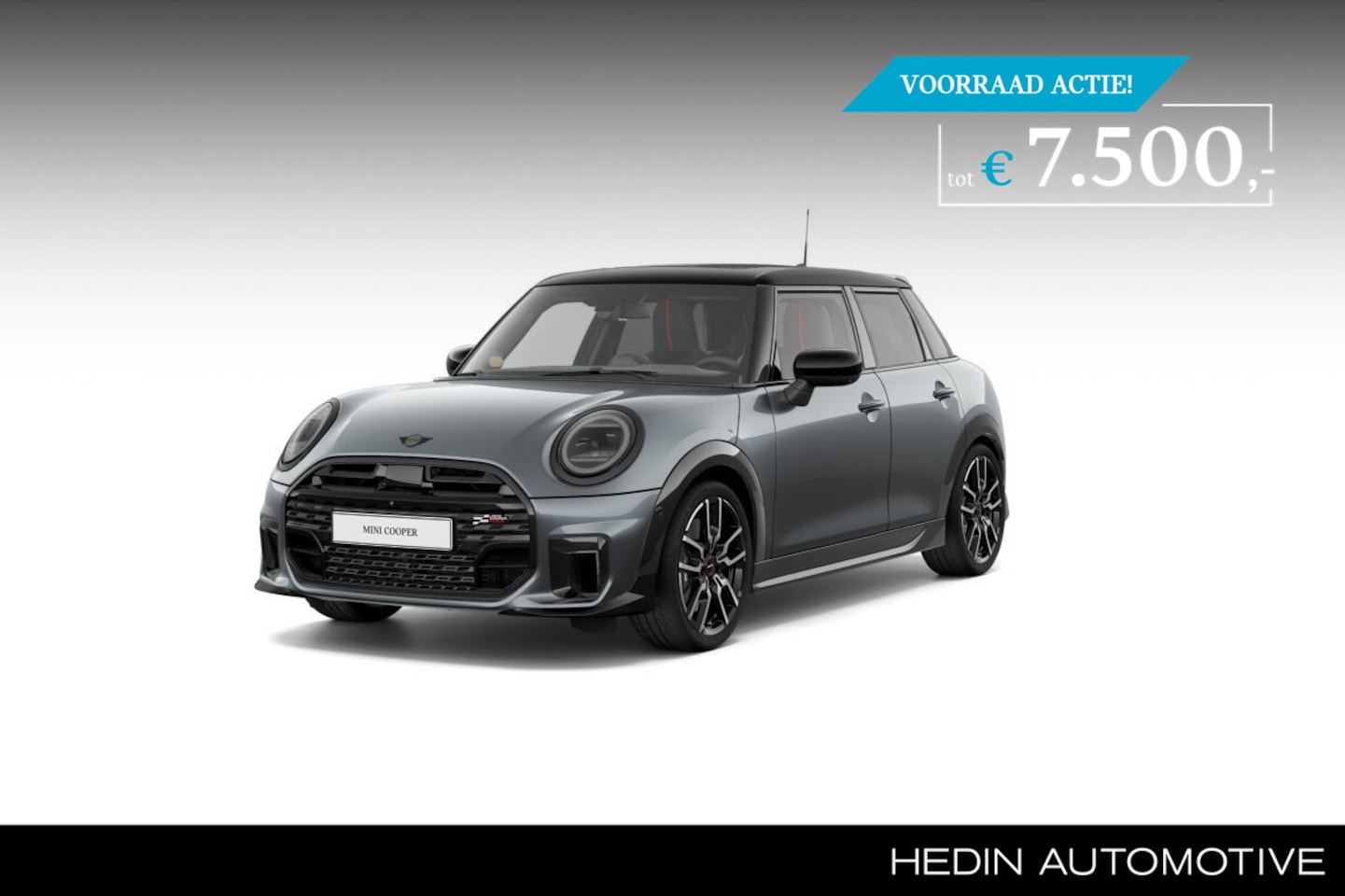 MINI Cooper - 5-deurs 1.5 C JCW Trim | XL Pakket | 18 inch LM wielen | Dak- en spiegels in zwart - AutoWereld.nl