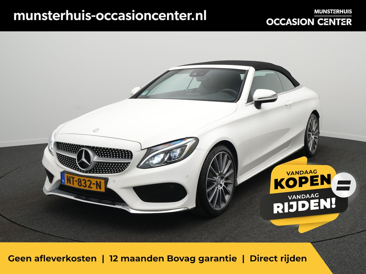 Mercedes-Benz C-klasse Cabrio - 180 Prestige - Automaat - Navigatie - Achteruitrijcamera - Stoel + Nekverwarming - AutoWereld.nl