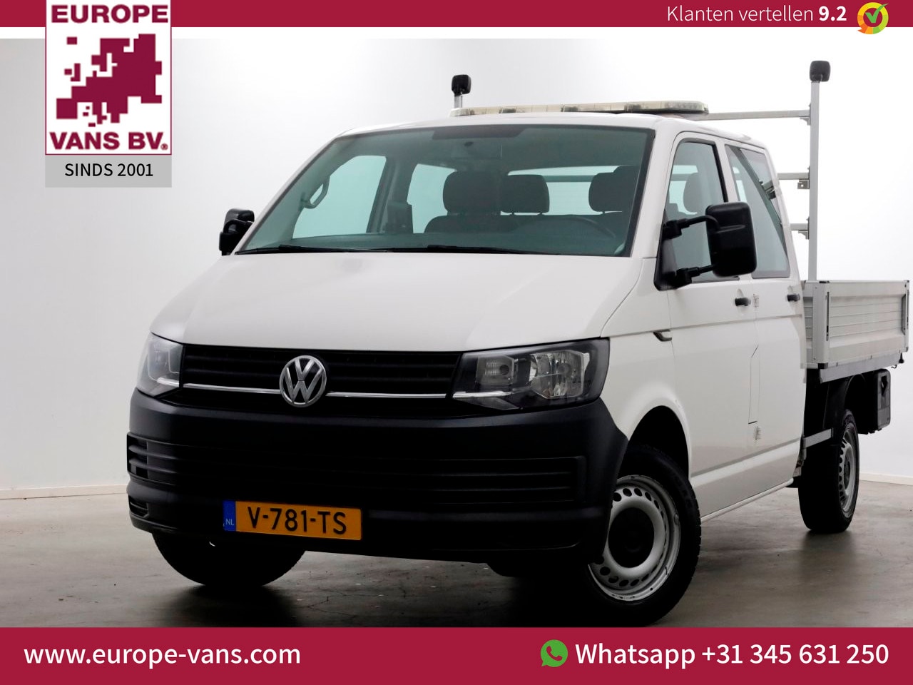 Volkswagen Transporter - 2.0 TDI 150pk Lang D.C. Open laadbak Airco/Camera 01-2019 - AutoWereld.nl