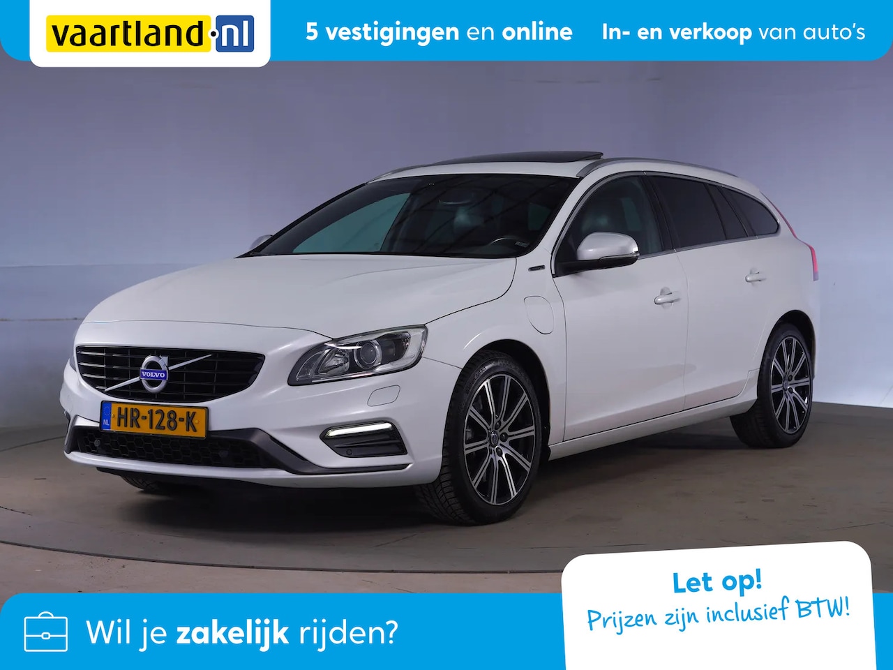 Volvo V60 - 2.4 D6 Twin Engine R-Design Aut. [ Schuifdak Xenon Leder ] - AutoWereld.nl