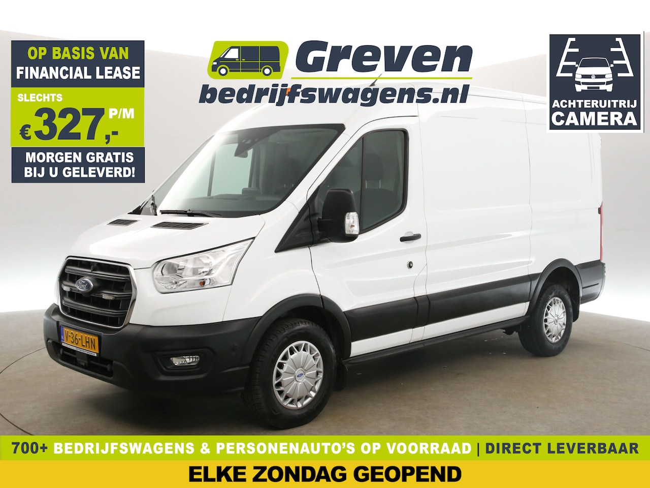 Ford Transit - 350 2.0 TDCI L2H2 Trend Airco Cruise Camera Carplay LED 3 Persoons PDC Elektrpakket - AutoWereld.nl