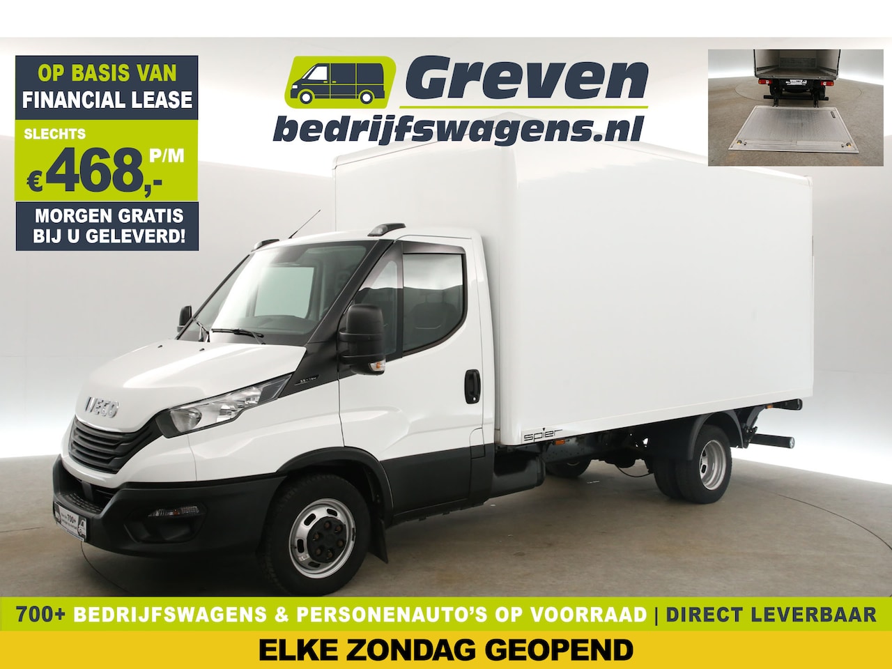 Iveco Daily - 35C16H Bakwagen Dubbellucht Laadklep Airco 3 Persoons Bluetooth Laadbak - AutoWereld.nl