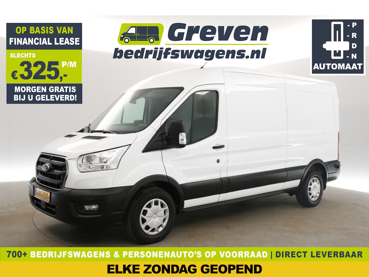 Ford Transit - 2.0 TDCI L3H2 Automaat Airco Cruise Camera Parkeersensoren Navi Stoelverwarming - AutoWereld.nl