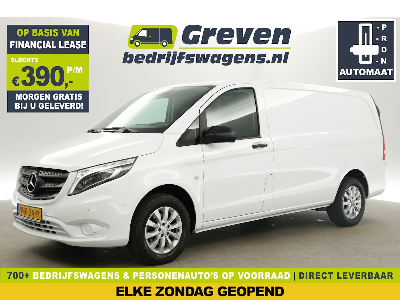 Mercedes-Benz Vito - 114 CDI Lang Automaat Airco Cruise Camera Carplay Trekhaak 3 Persoons 16''LMV PDC - AutoWereld.nl