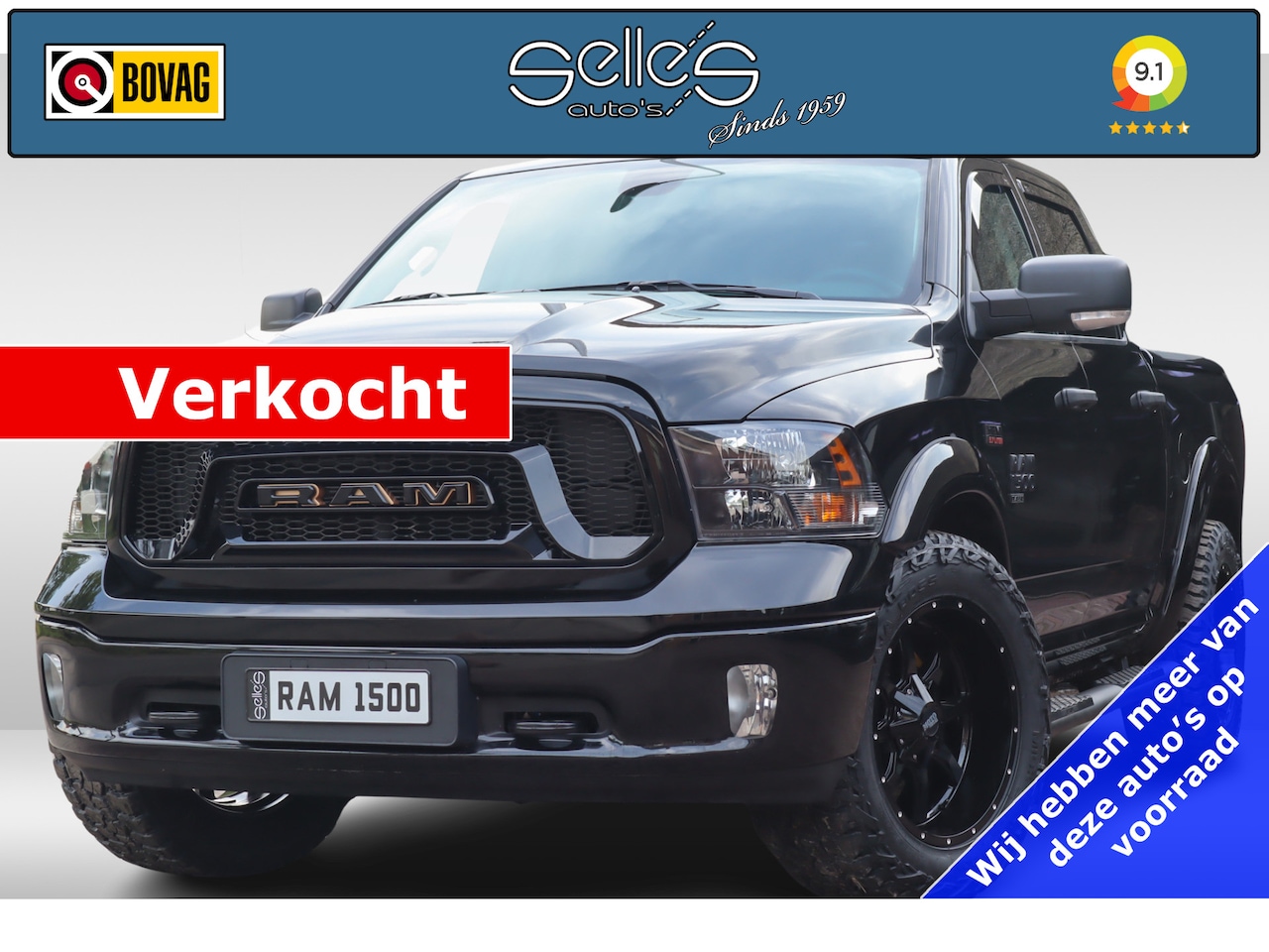 Dodge Ram 1500 - 5.7 4x4 Classic SELLES Package | Extra Breed | Lederen Bekleding | Apple Carplay & Android - AutoWereld.nl