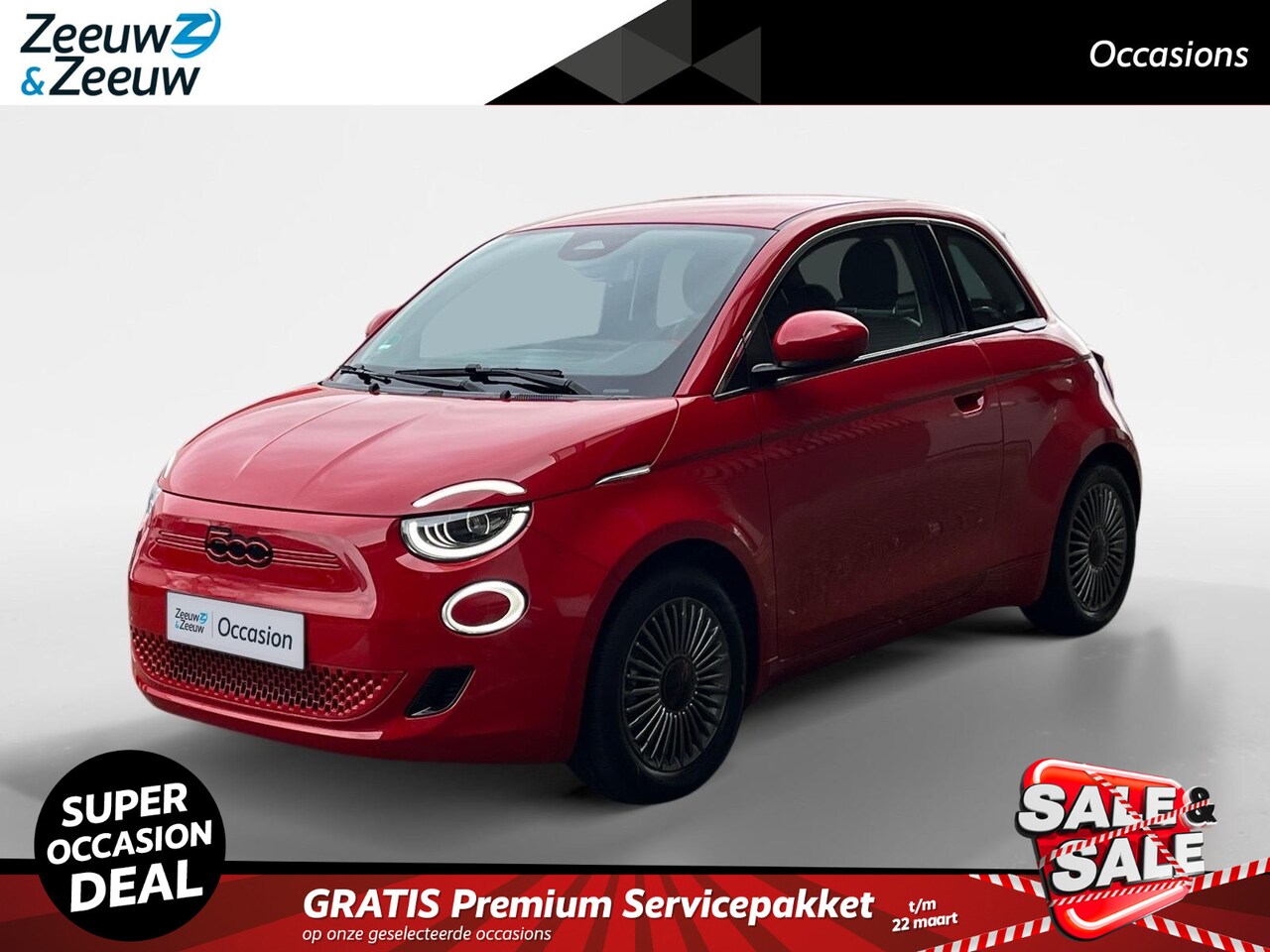 Fiat 500 - RED 42 kWh 119pk | Navigatie | Parkeersensoren achter | Climate control | Apple Carplay / - AutoWereld.nl