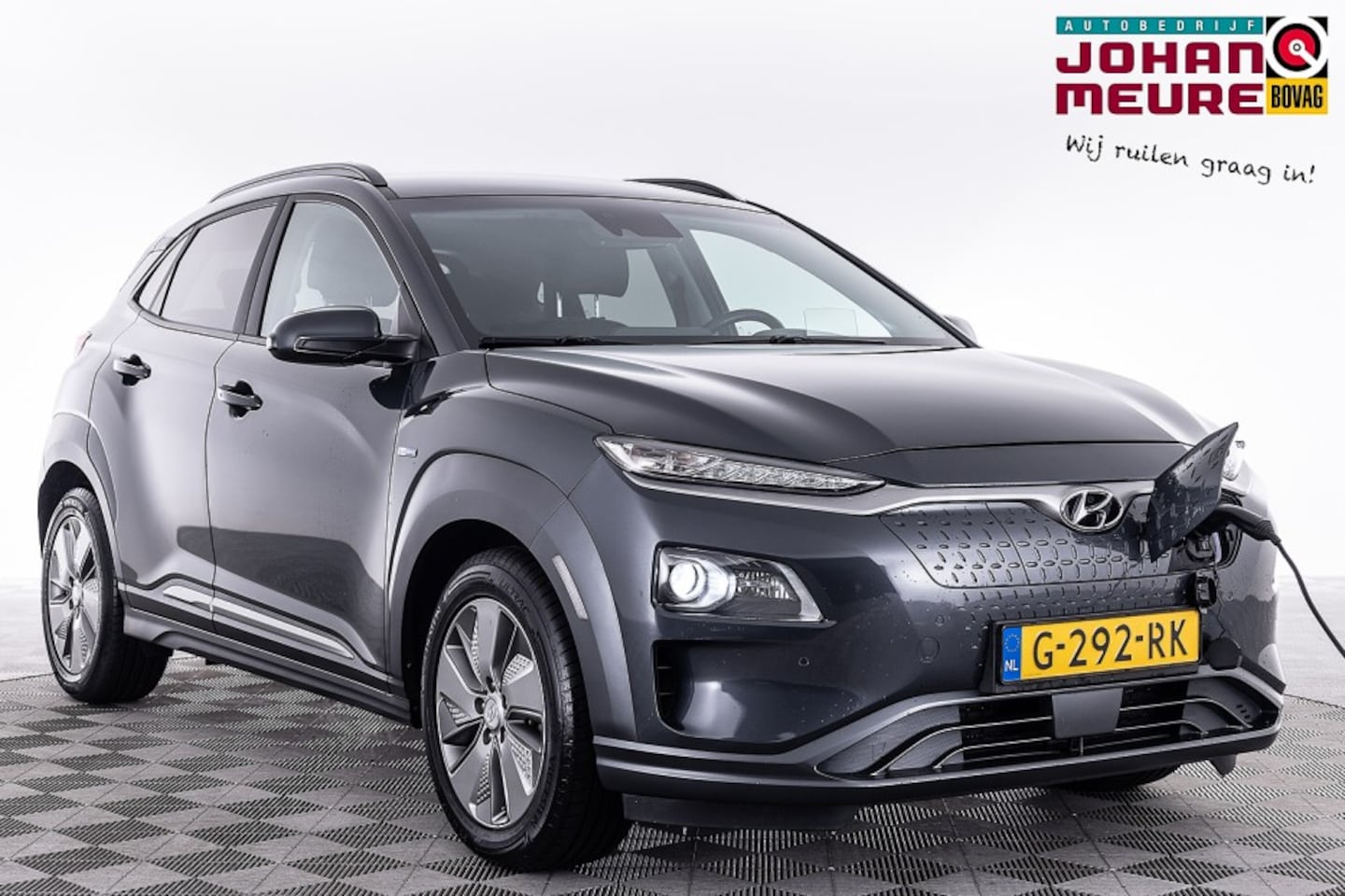 Hyundai Kona Electric - EV Premium 64 kWh | LEDER | NAVI | ECC | EL. Stoelen . - AutoWereld.nl