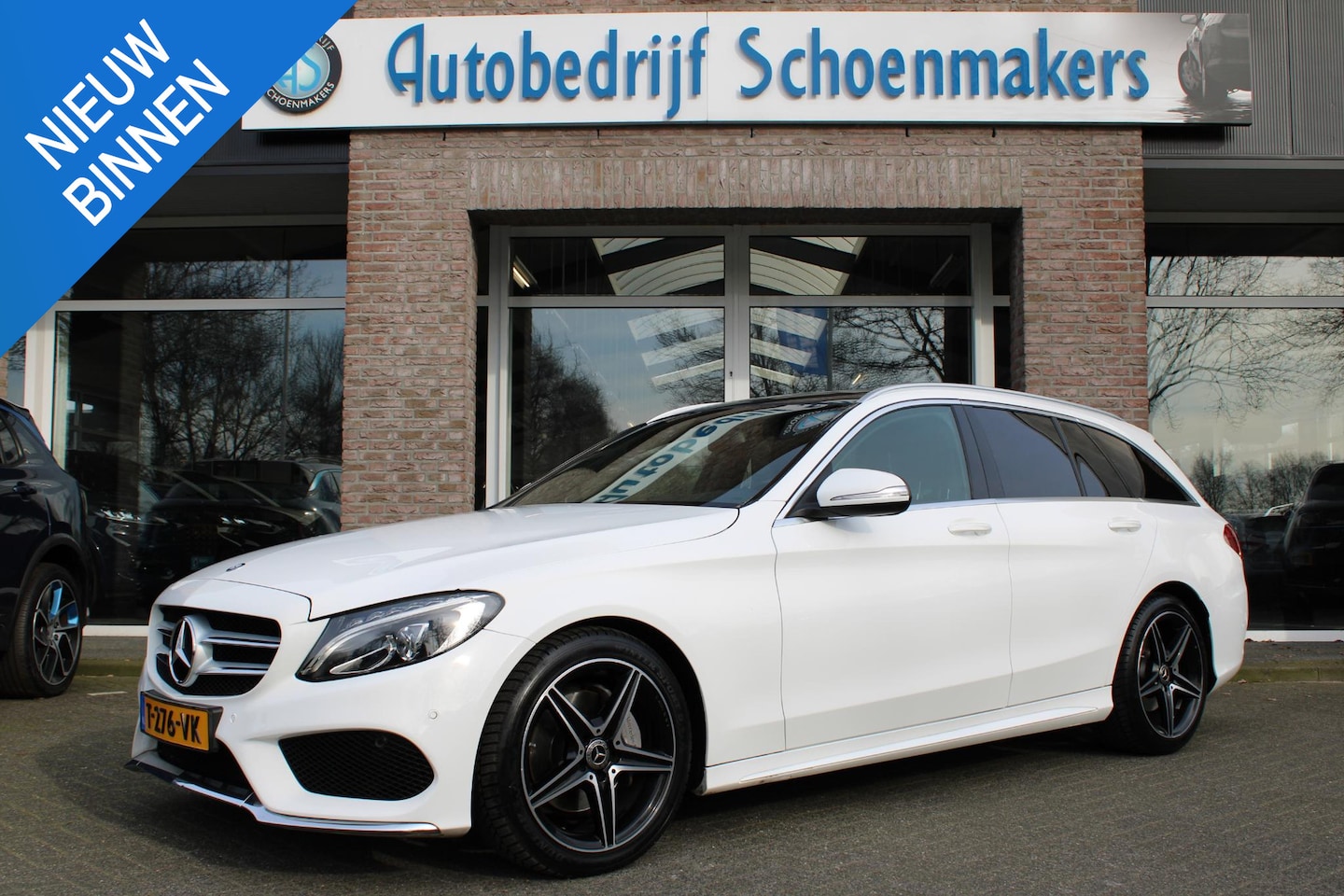 Mercedes-Benz C-klasse Estate - 180 PANO LEER STOELVERW. NAVI 2xPDC 18"LMV LED ZWARTE-HEMEL STUURFLIPPERS ENZ! - AutoWereld.nl