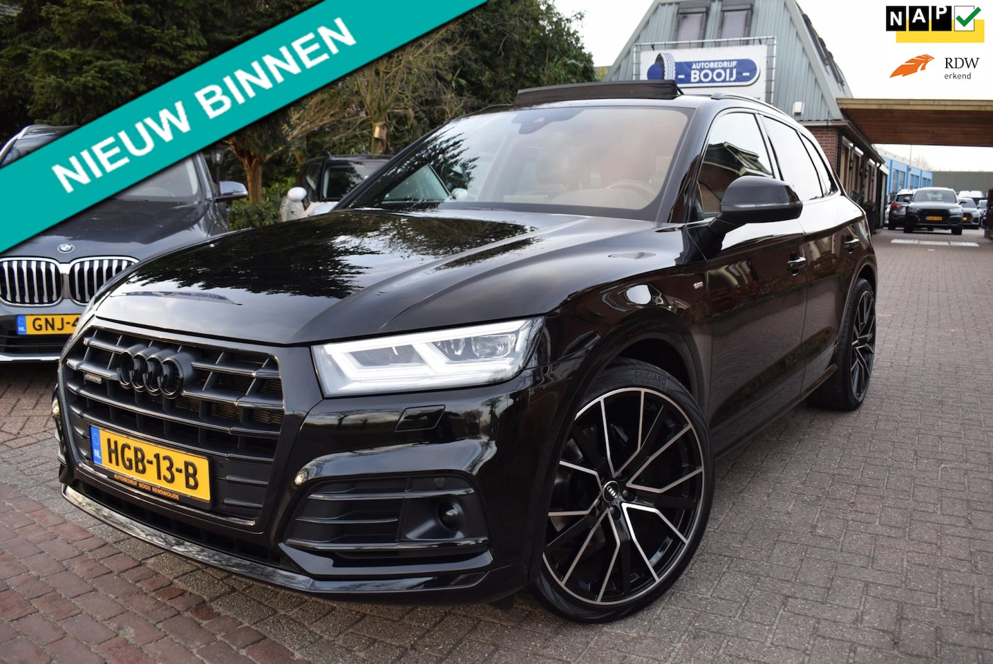 Audi Q5 - 55 TFSI E QUATTRO S-LINE/LUCHTVERING/TREKHAAK/PANO-DAK/ADAP CRUISE/AIRCO-ECC/NAVI/XENON/PD - AutoWereld.nl