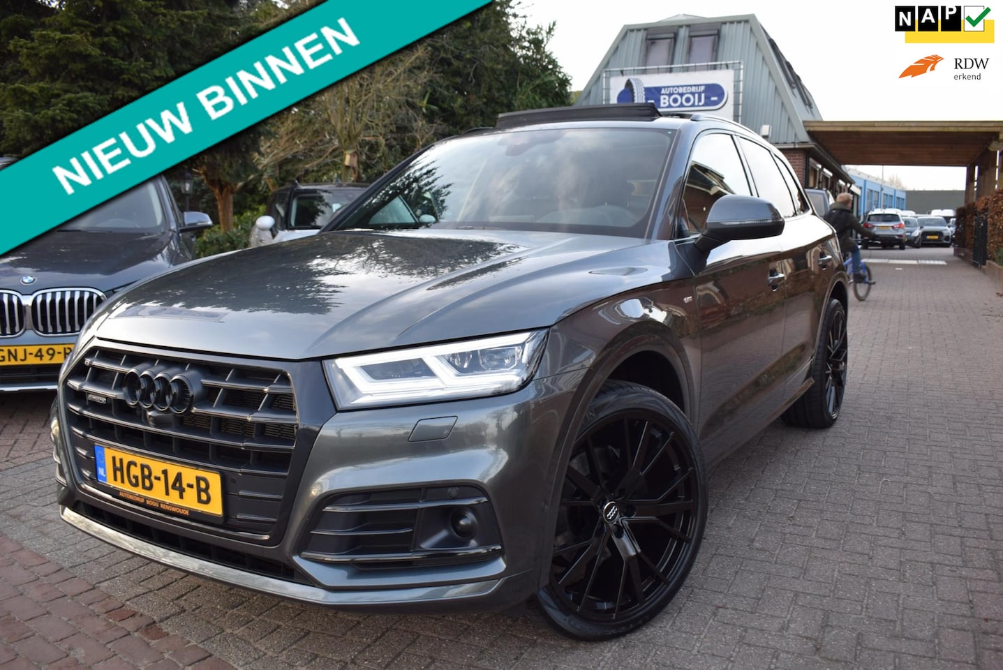 Audi Q5 - 55 TFSI E QUATTRO S-LINE/LEDER RS /TREKHAAK/PANO-DAK/ADAP CRUISE/AIRCO-ECC/NAVI/XENON/PDC/ - AutoWereld.nl