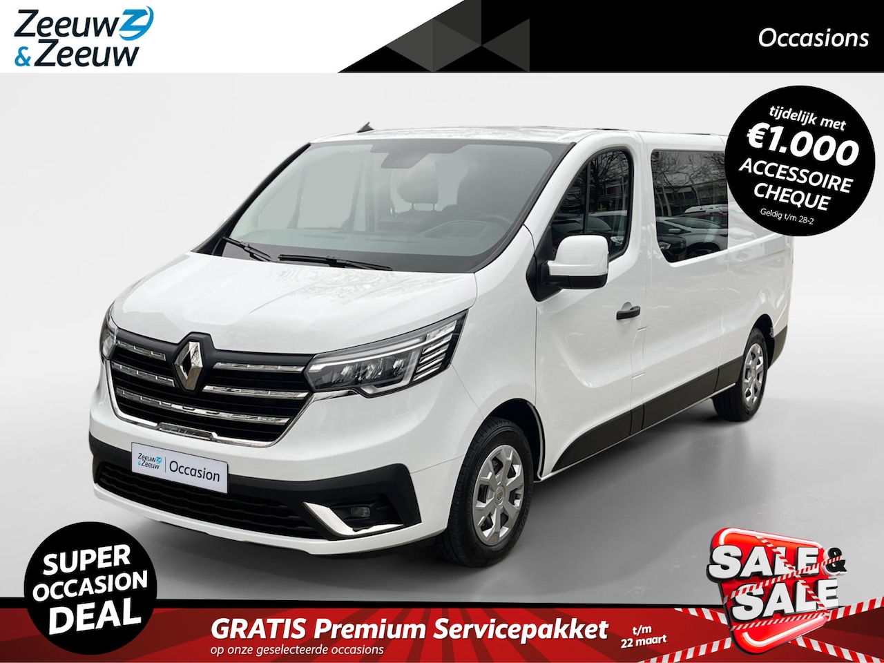 Renault Trafic - 2.0 Blue dCi 110 T29 L2H1 Start DC AIRCO NAVI TREKHAAK DUBBELCABINE PARKEERSENSOREN APPLE - AutoWereld.nl