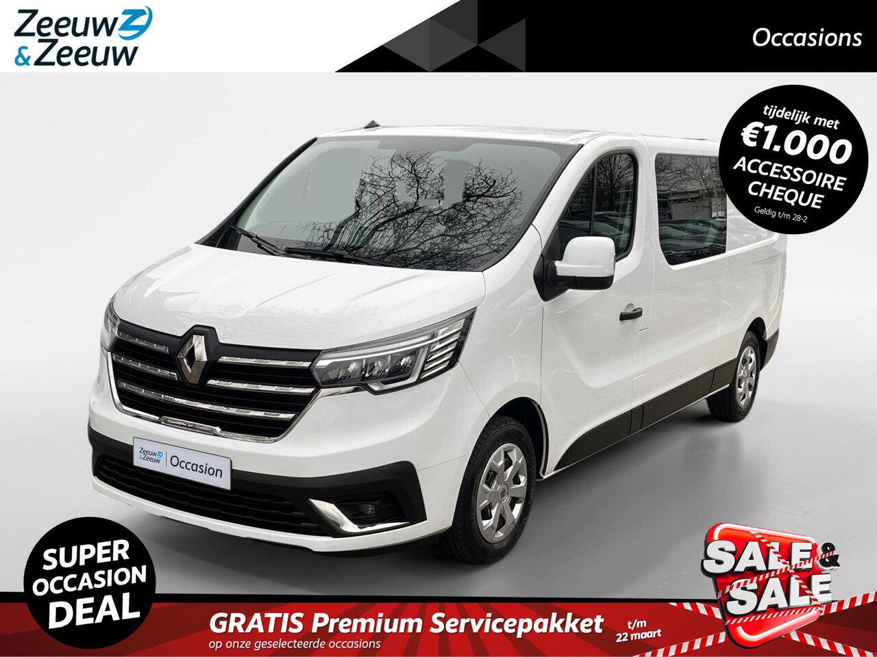 Renault Trafic - 2.0 Blue dCi 110 T29 L2H1 Start DC Navi airco cruise controle parkeersensoren trekhaak app - AutoWereld.nl