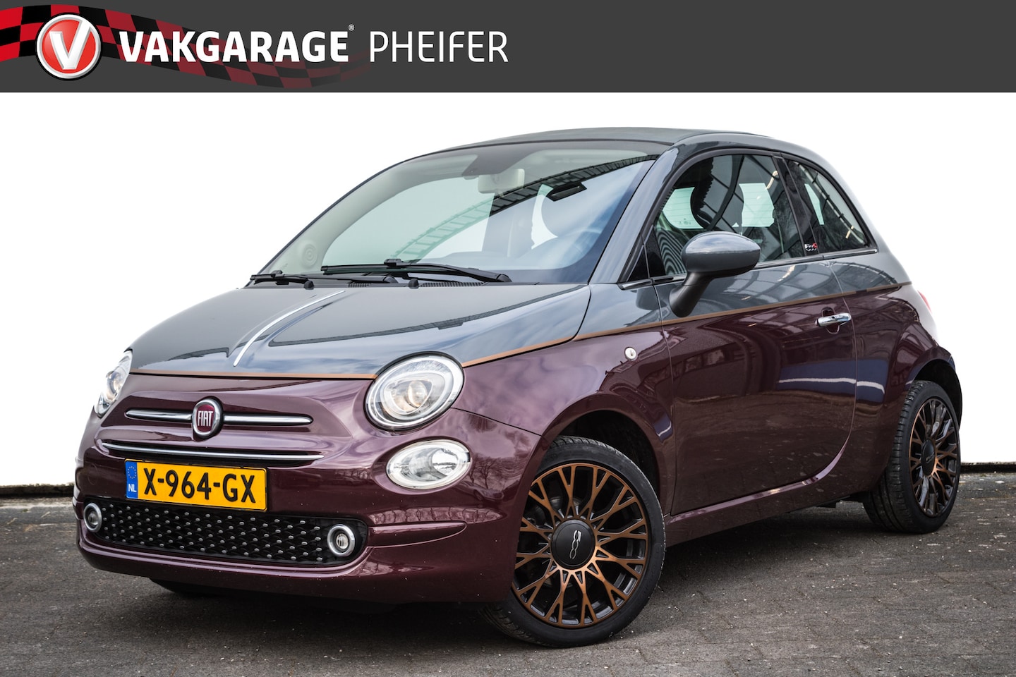 Fiat 500 C - 1.2 69pk 4 cil. Lounge Collezione Navigatie/ Carplay/ Climate control/ 16" Lmv/ Cruise con - AutoWereld.nl