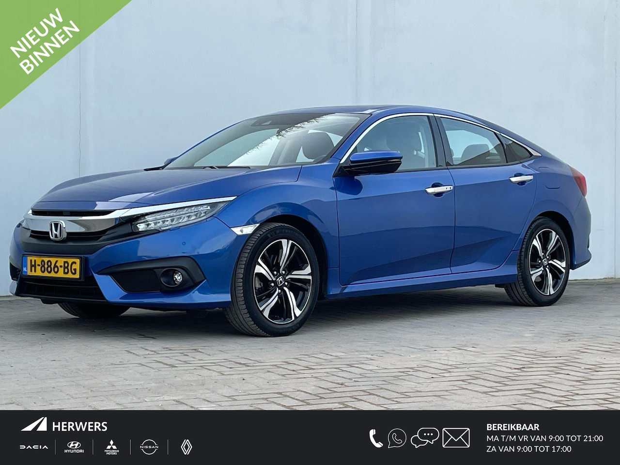 Honda Civic - 1.5 i-VTEC Executive / Stoelverwarming / Schuif/kanteldak / Lederen bekleding / Navigatie - AutoWereld.nl