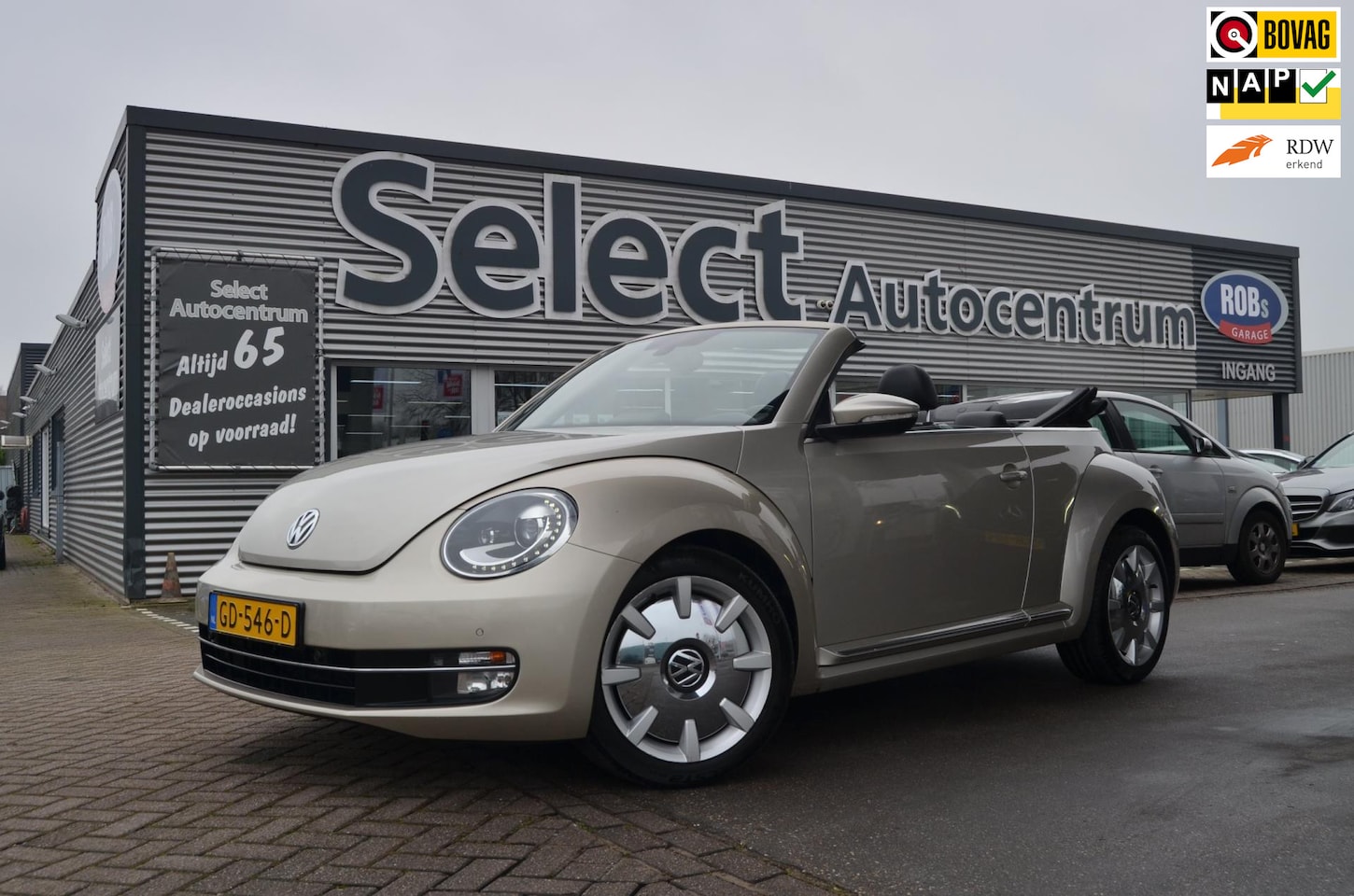 Volkswagen Beetle Cabriolet - 1.2 TSI Design|LEDEREN BEKL.|STOELVERW.|NAVI|ACC|CRUISE|DEALER ONDERH.|PDC - AutoWereld.nl