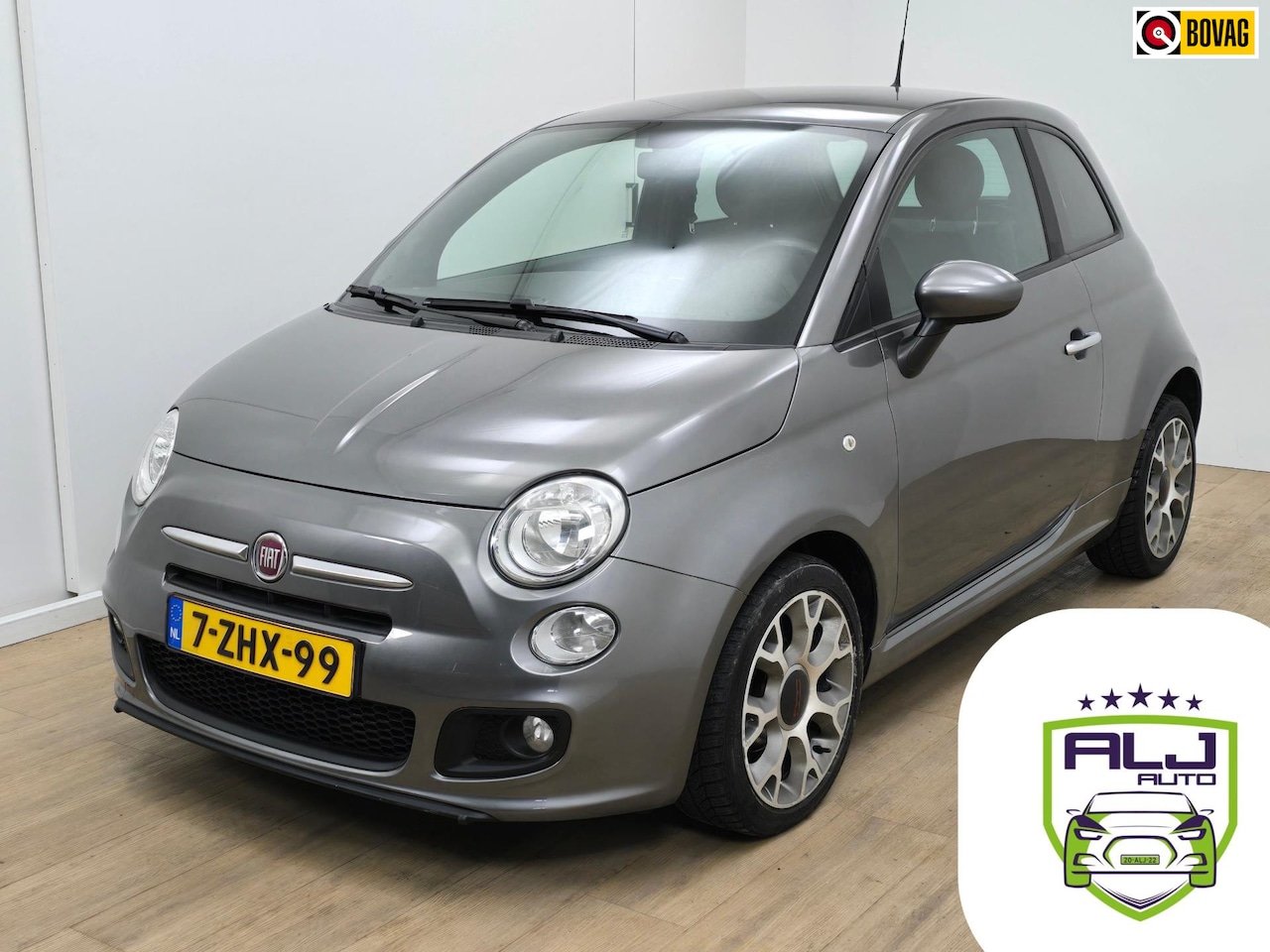 Fiat 500 - Occasion Turbo 500 Sport | Leuke uitvoering! | Tweedehands Fiat 500 in antracietgrijs | Ra - AutoWereld.nl