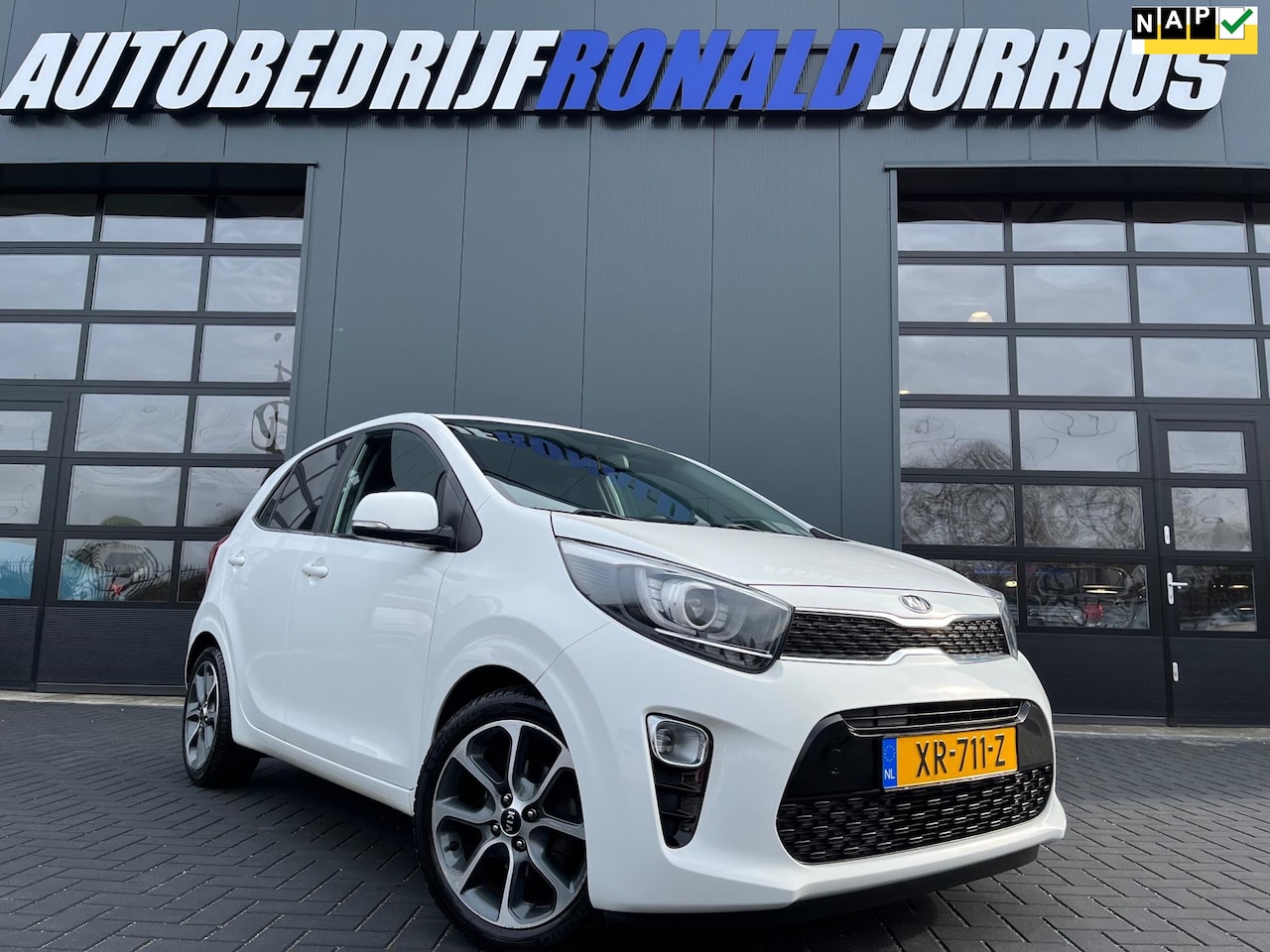 Kia Picanto - 1.0 CVVT Design Edition NL.Auto/Navigatie/Camera/Cruise control/Climatronic/Leder/1Ste Eig - AutoWereld.nl