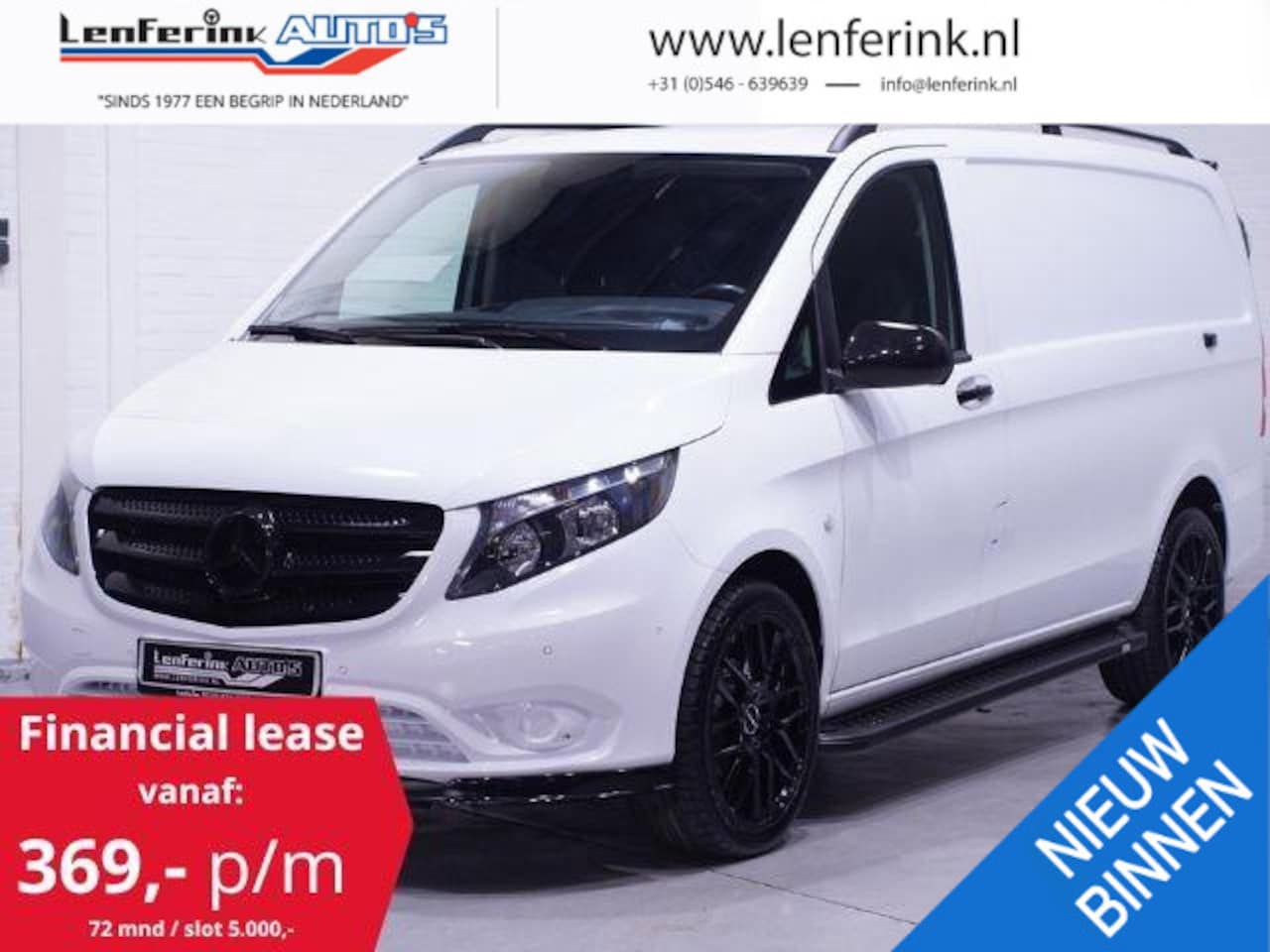 Mercedes-Benz Vito - 116 CDI 163 pk Aut. L2 Black&White Edition 19" LMV Airco, Camera, Spoiler Pakket, Apple Ca - AutoWereld.nl