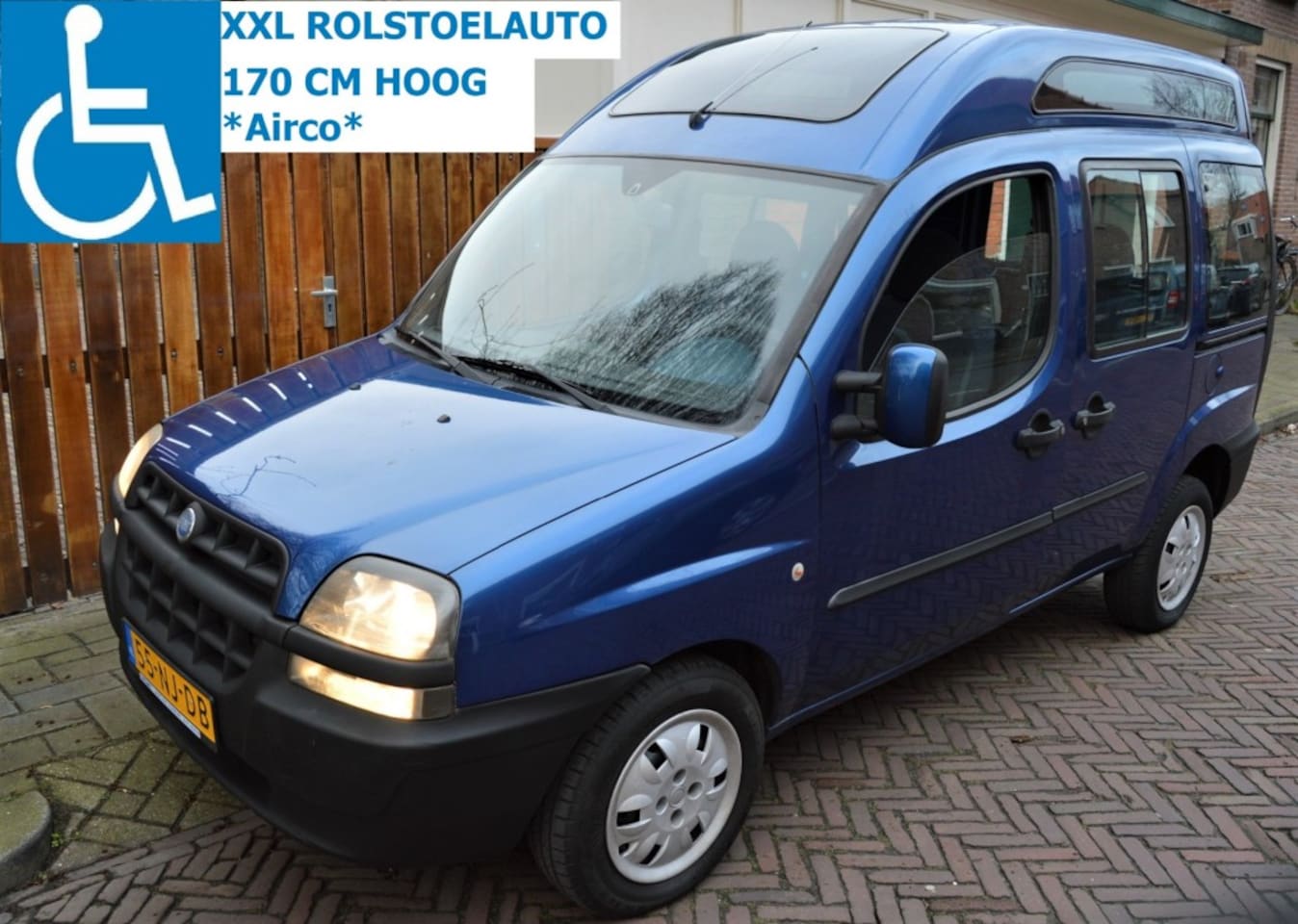 Fiat Doblò - 1.6-16v (benzine) XXL ROLSTOELAUTO 170CM - AutoWereld.nl