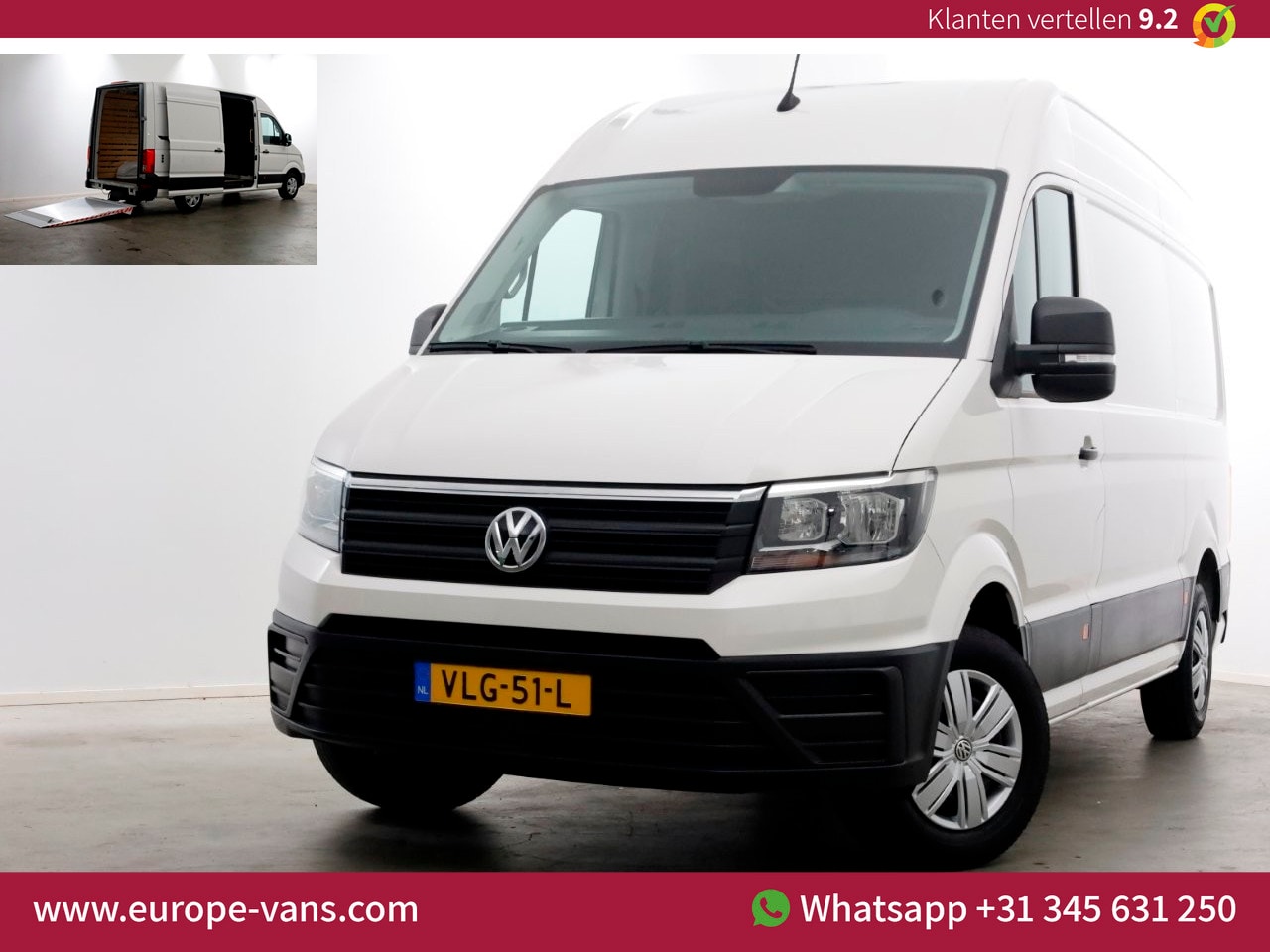 Volkswagen Crafter - 35 2.0 TDI 140pk L3H3 (L2H2) Airco Laadklep 500kg 09-2021 - AutoWereld.nl