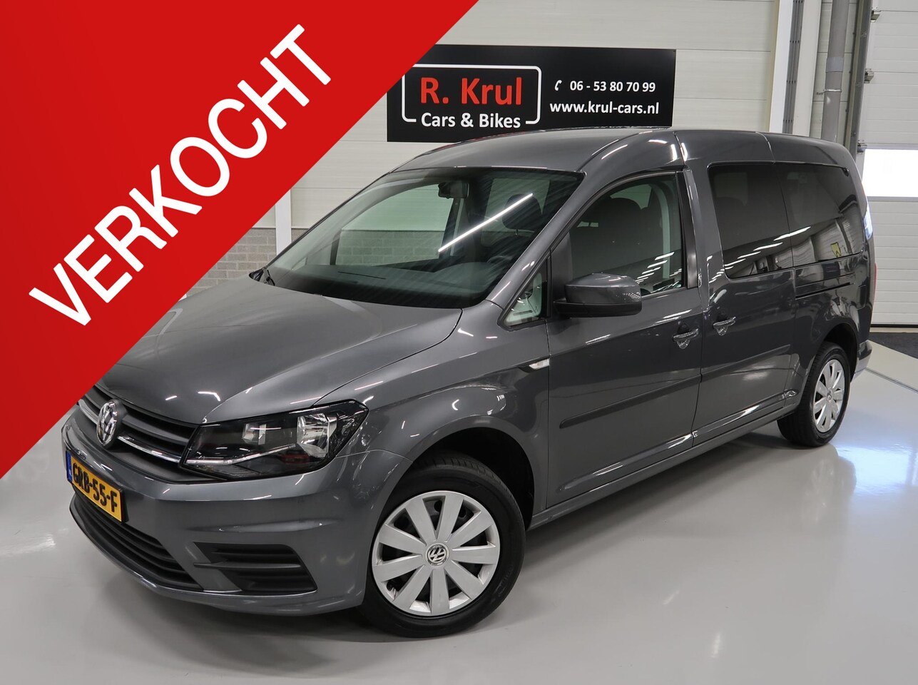 Volkswagen Caddy Maxi - 1.4 TSI Trend 131pk 7 persoons 2x schuifdeur airco extra getint glas benzine 12-2018 in ne - AutoWereld.nl