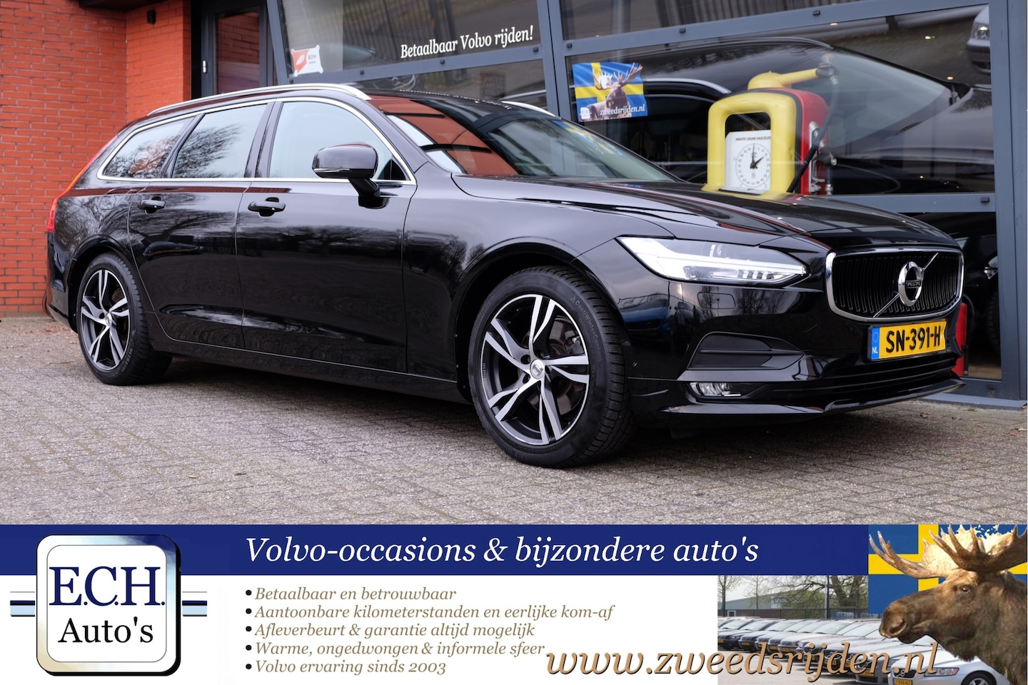 Volvo V90 - D4 190 pk Navi, Adaptieve CC, Stuurwielverwarming, Trekhaak - AutoWereld.nl