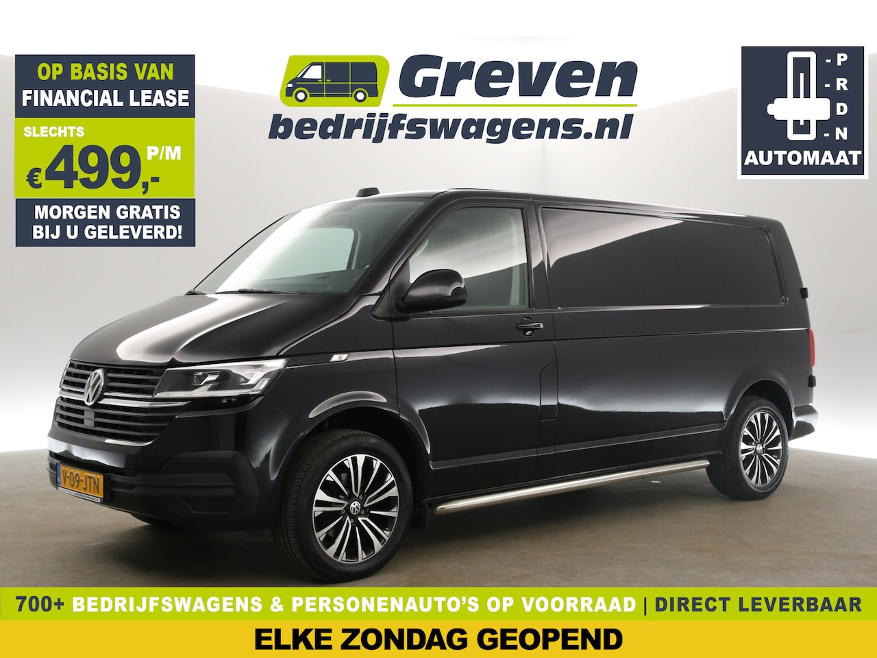 Volkswagen Transporter - 2.0 TDI L2H1 150PK DSG Airco ACC Camera Carplay LED 3 Persoons Trekhaak 18"LMV PDC Stoelve - AutoWereld.nl