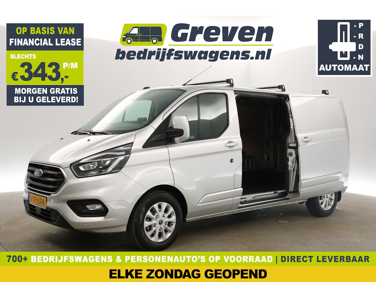 Ford Transit Custom - 300 2.0 TDCI L2H1 Trend 170PK Automaat Airco Trekhaak LED Camera Cruise Carplay 2xSchuifde - AutoWereld.nl