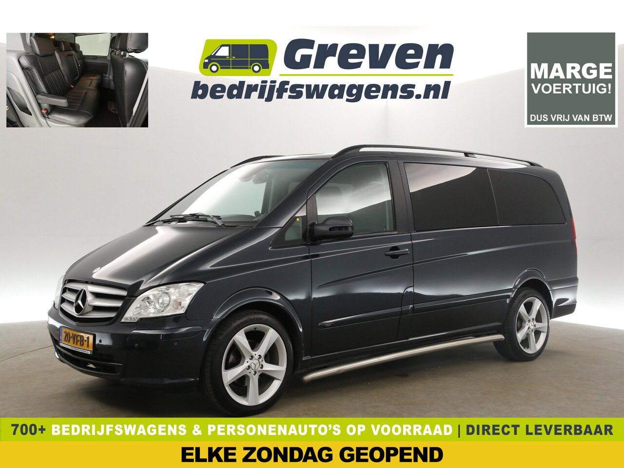 Mercedes-Benz Viano - 3.0 CDI Lang V6 | MARGE! | 204PK | Dubbele Cabine | 6 Persoons | Automaat Airco Cruise Cam - AutoWereld.nl